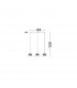 Boccale 3 Light Bar Pendant Ceiling Light Chrome Aluminium Clear Glass G9 Bulb Included-3