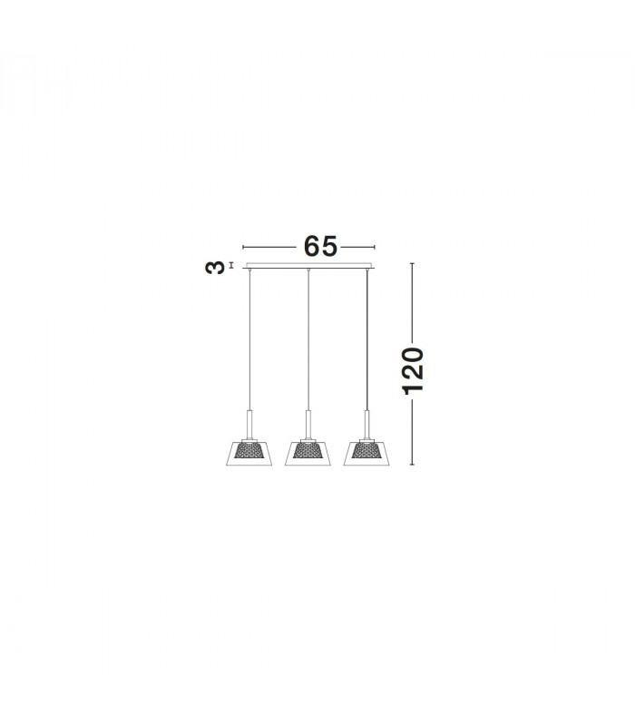 Boccale 3 Light Bar Pendant Ceiling Light Chrome Aluminium Clear Glass G9 Bulb Included-3