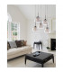 Boccale 5 Light Cluster Pendant Ceiling Light Chrome Aluminium Clear Glass G9 Bulb Included-2