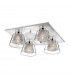 Boccale 4 Light Shade Cluster Ceiling Light Chrome Aluminium Clear Glass G9 Bulb Included-1