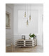 Filo 3 Light Cluster Pendant Ceiling Light Chrome Aluminium Clear Glass Gold Frame LED G9-2