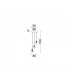 Filo 3 Light Cluster Pendant Ceiling Light Chrome Aluminium Clear Glass Gold Frame LED G9-3