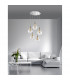 Filo 5 Light Cluster Pendant Ceiling Light Chrome Aluminium Clear Glass Gold Frame LED G9-2