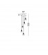 Filo 5 Light Cluster Pendant Ceiling Light Chrome Aluminium Clear Glass Gold Frame LED G9-3