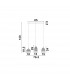 Mond 3 Light Bar Pendant Ceiling Light Satin Gold Metal Clear Glass LED E14-4