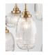 Mond 6 Light Cluster Pendant Ceiling Light Satin Gold Metal Clear Glass LED E14IP20-3