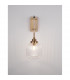 Mond Dome Wall Lamp Satin Gold Metal Clear Glass LED E14-3