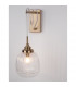 Mond Dome Wall Lamp Satin Gold Metal Clear Glass LED E14-4