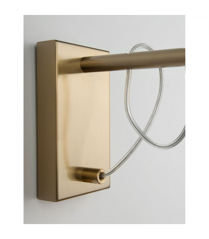 Mond Dome Wall Lamp Satin Gold Metal Clear Glass LED E14-6