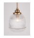 Mond 15cm Dome Pendant Ceiling Light Satin Gold Metal Clear Glass LED E14-4