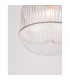 Mond 15cm Dome Pendant Ceiling Light Satin Gold Metal Clear Glass LED E14-5
