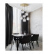 Vario 6 Light Cluster Pendant Ceiling Light Clear Glass& Satin Gold Metal LED E27-2
