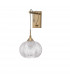Vario Dome Wall Lamp Clear Glass Satin Gold Metal LED E27-1