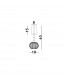 Vario Dome Wall Lamp Clear Glass Satin Gold Metal LED E27-2