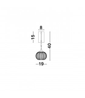 Vario Dome Wall Lamp Clear Glass Satin Gold Metal LED E27-2