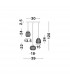 Vario 3 Light Cluster Pendant Ceiling Light Clear Glass Satin Gold Metal LED E27-4