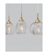 Vario 3 Light Bar Pendant Ceiling Light Clear Glass Satin Gold Metal LED E27-2