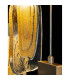 Grani 6 Light Bar Pendant Ceiling Light Brushed Gold Steel Amber Gold Glass LED 6x4W 535Lm 3000K-5