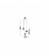 Nord 3 Light Cluster Pendant Ceiling Light Clear Glass Brown Metal Base Brown Fabric Wire LED E14-4