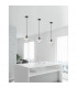 Nord 15cm Dome Pendant Ceiling Light Clear Glass Brown Metal Base Brown Fabric Wire LED E14-2