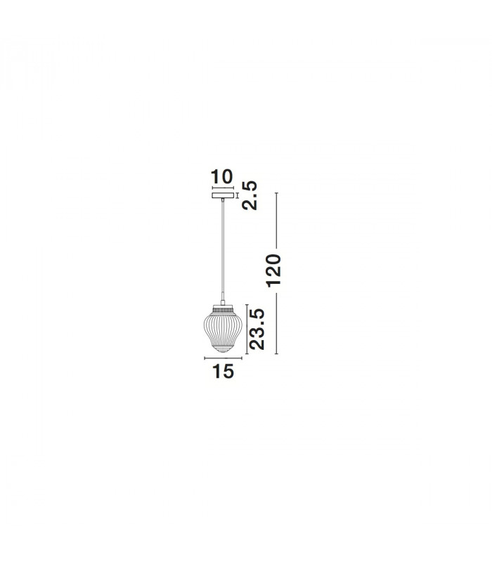 Nord 15cm Dome Pendant Ceiling Light Clear Glass Brown Metal Base Brown Fabric Wire LED E14-3