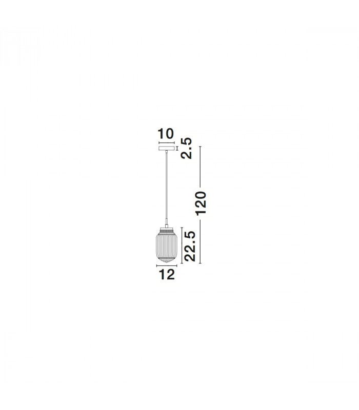 Nord 12cm Dome Pendant Ceiling Light Clear Glass Brown Metal Base Brown Fabric Wire LED E14-3