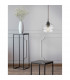 Devon 18cm Dome Pendant Ceiling Light Clear Glass Brown Metal Base Brown Fabric Wire LED E14-2