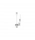 Devon 18cm Dome Pendant Ceiling Light Clear Glass Brown Metal Base Brown Fabric Wire LED E14-3