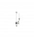 Devon 12cm Dome Pendant Ceiling Light Clear Glass Brown Metal Base Brown Fabric Wire LED E14-2