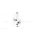 Devon 3 Light Cluster Pendant Ceiling Light Clear Glass Brown Metal Base Brown Fabric Wire LED E14-1