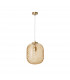 Ficato 24.5cm Globe Pendant Ceiling Light Brass Metal Champagne Glass LED E27-1
