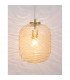 Ficato 24.5cm Globe Pendant Ceiling Light Brass Metal Champagne Glass LED E27-2