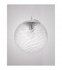 Ficato 30cm Globe Pendant Ceiling Light Chrome Metal Clear Glass LED E27-3
