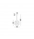 Ficato 30cm Globe Pendant Ceiling Light Chrome Metal Clear Glass LED E27-6