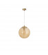 Ficato 30cm Globe Pendant Ceiling Light Brass Metal Champagne Glass LED E27-1