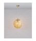 Ficato 30cm Globe Pendant Ceiling Light Brass Metal Champagne Glass LED E27-4