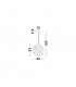 Ficato 30cm Globe Pendant Ceiling Light Brass Metal Champagne Glass LED E27-6