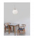 Athena 25cm Globe Pendant Ceiling Light Opal Glass Brass Metal LED E27-2