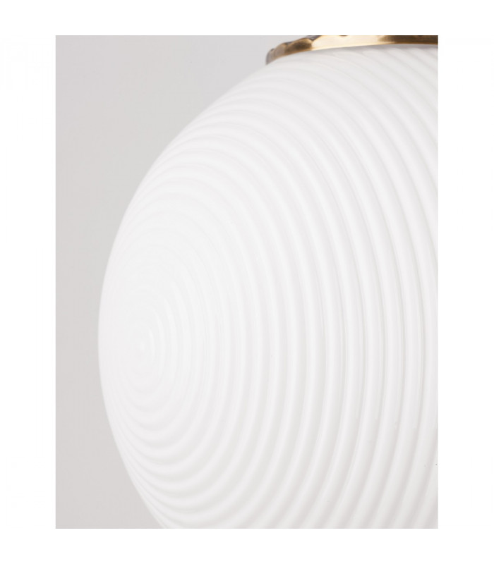 Athena 25cm Globe Pendant Ceiling Light Opal Glass Brass Metal LED E27-7
