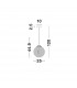 Athena 25cm Globe Pendant Ceiling Light Opal Glass Brass Metal LED E27-8