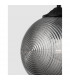Athena 25cm Globe Pendant Ceiling Light Smoky Grey Glass Matt Black Metal LED E27-3