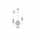 Athena 25cm Globe Pendant Ceiling Light Smoky Grey Glass Matt Black Metal LED E27-6