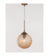 Athena Globe Pendant Ceiling Light Champagne Glass Brass Metal LED E27-3