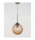 Athena Globe Pendant Ceiling Light Champagne Glass Brass Metal LED E27-4
