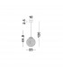 Athena Globe Pendant Ceiling Light Champagne Glass Brass Metal LED E27-8