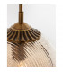Athena Globe Pendant Ceiling Light Champagne Glass Brass Metal LED E27-3