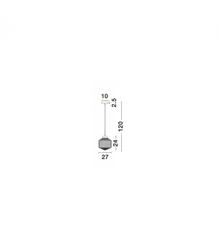 Zion 27cm Globe Pendant Ceiling Light Grey Glass Brass Metal Base LED E27-2