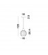 Odell 15cm Globe Pendant Ceiling Light Chrome Aluminium Opal Glass LED E14-5