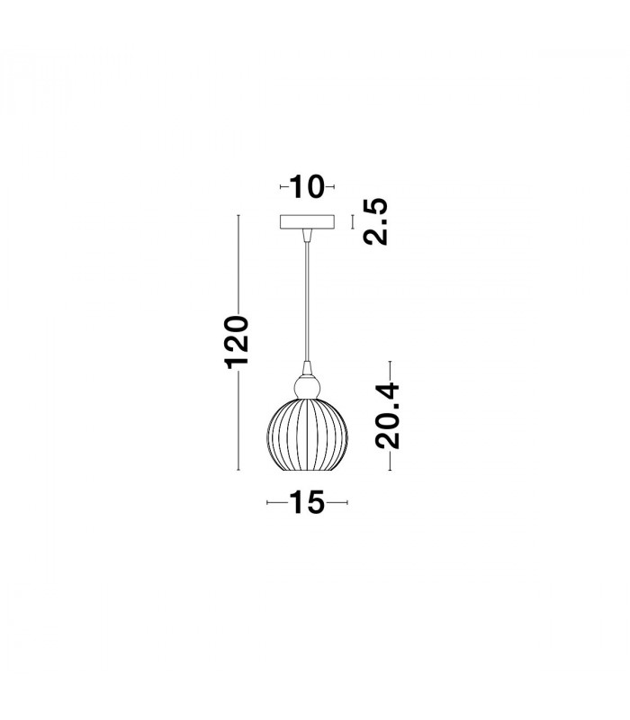 Odell 15cm Globe Pendant Ceiling Light Chrome Aluminium Opal Glass LED E14-5