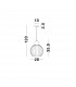 Odell Globe Pendant Ceiling Light Chrome Aluminium Opal Glass LED E27-6